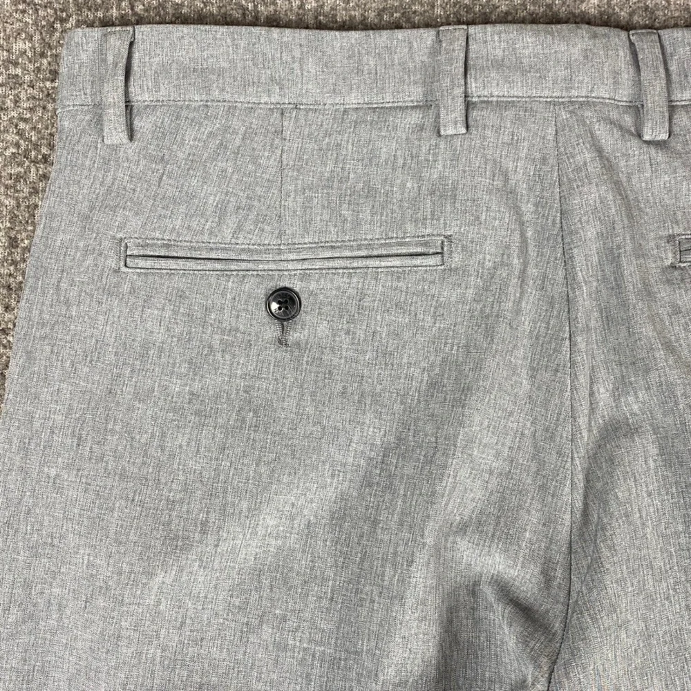 New Greg Norman Mens Golf Shorts 34 Grey Stretch Performance Flat‎ Front Active